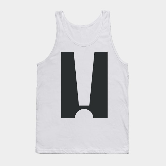 Exclamation (White on Black) Tank Top by Blue-Banana